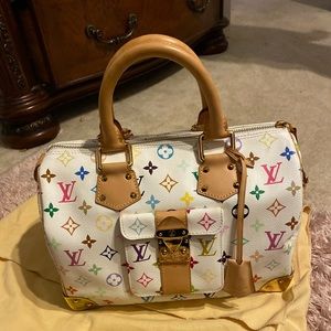 ❤️SOLD ❤️Louis Vuitton white multicolor speedy 30